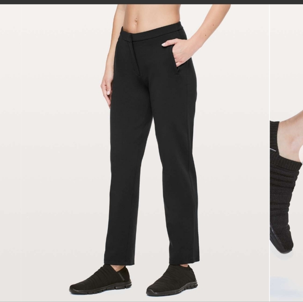 lululemon athletica Black Straight-Leg Trousers